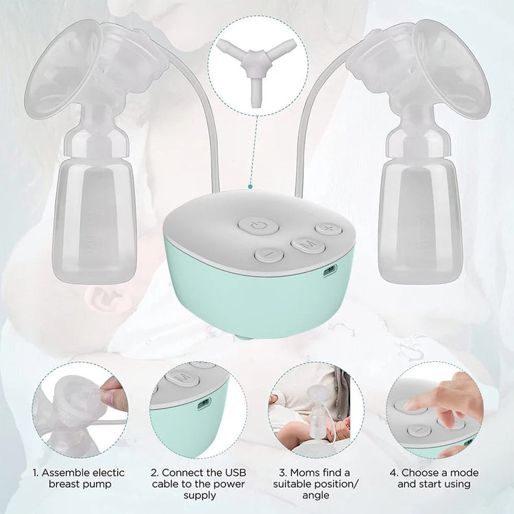 Nirogin Dual Electric Breast Pump - BPA Free, Double Suction, Hands-Free