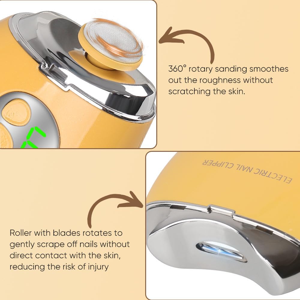 Nirogin Electric Nail Clipper for Adults & Kids USB Rechargeable Automatic Nail Trimmer