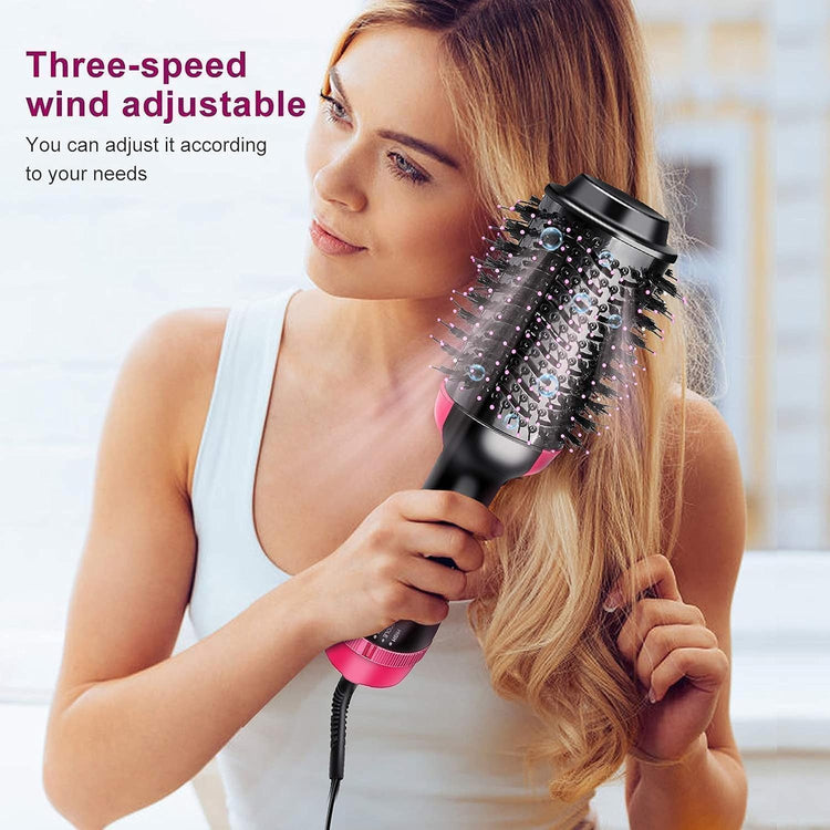 Nirogin 4-in-1 Hot Air Brush Dryer and Volumizer for Smooth, Bouncy Hair