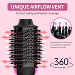 Nirogin 4-in-1 Hot Air Brush Dryer and Volumizer for Smooth, Bouncy Hair