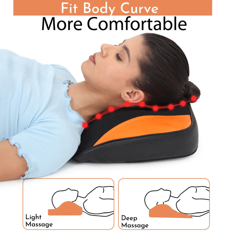 Nirogin Shiatsu Back Massager Cushion with Heat Portable Deep Kneading Lumbar Support Pad