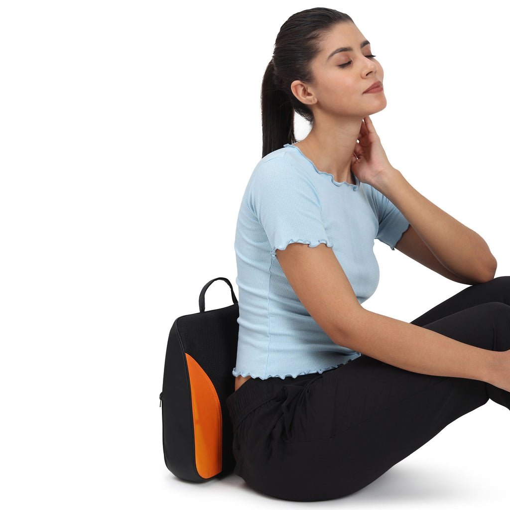 Nirogin Shiatsu Back Massager Cushion with Heat Portable Deep Kneading Lumbar Support Pad