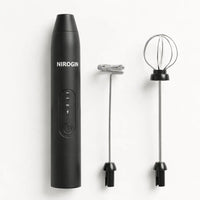 Nirogin Electric Coffee Beater machine with detachable whisk and frother attachments for creamy foam.