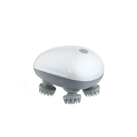 Healing Journey Electric Scalp Massager with 4 Rotating Heads Compact & Ergonomic Design in whiteimahes