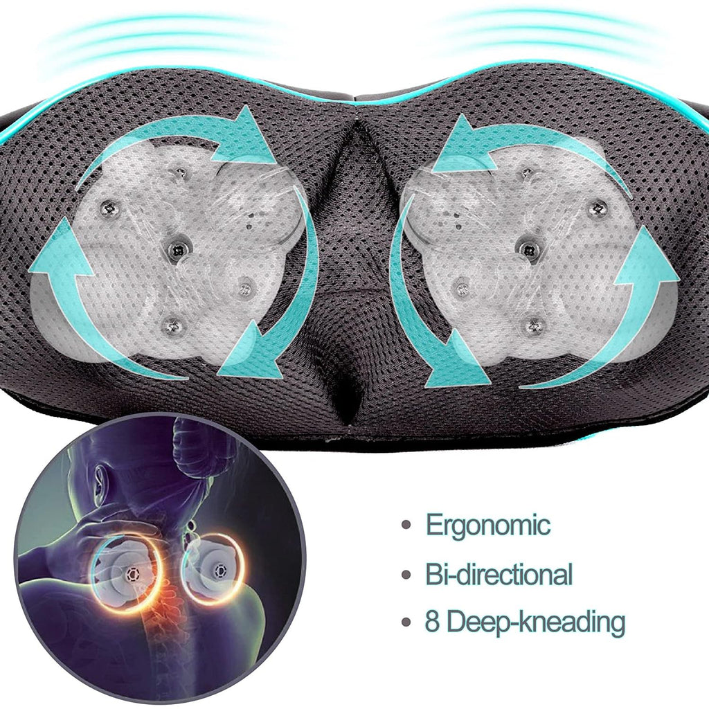 Nirogin Shiatsu Neck and Shoulder Massager with Heat & Vibration