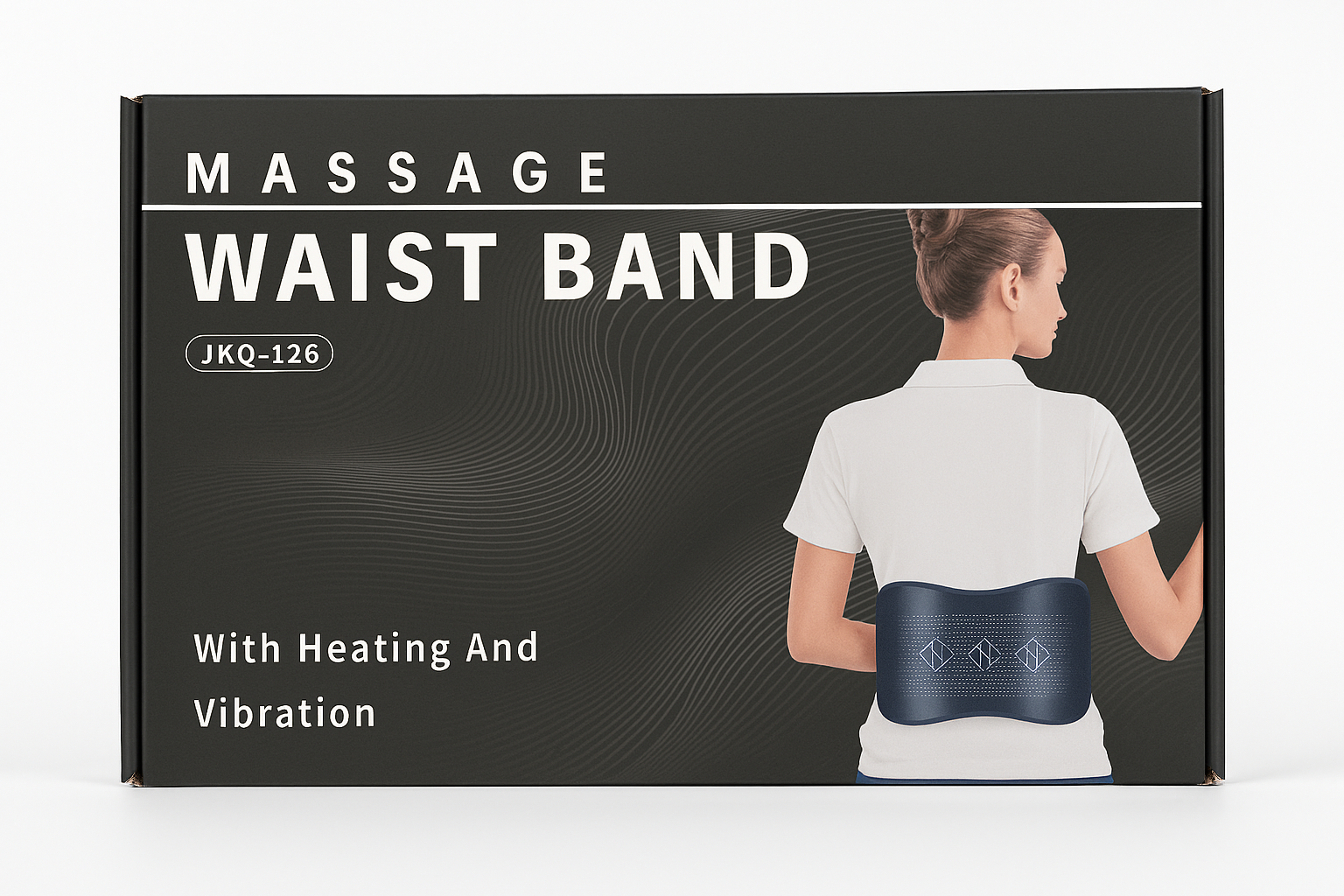 Electric back and waist massage belt with custom heat and vibration modes