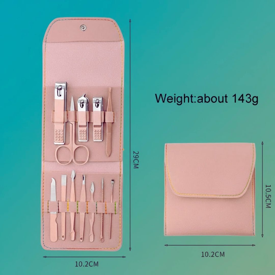 NIROGIN Nail Clipper Kit – 16 Pieces Stainless Steel Manicure Kit