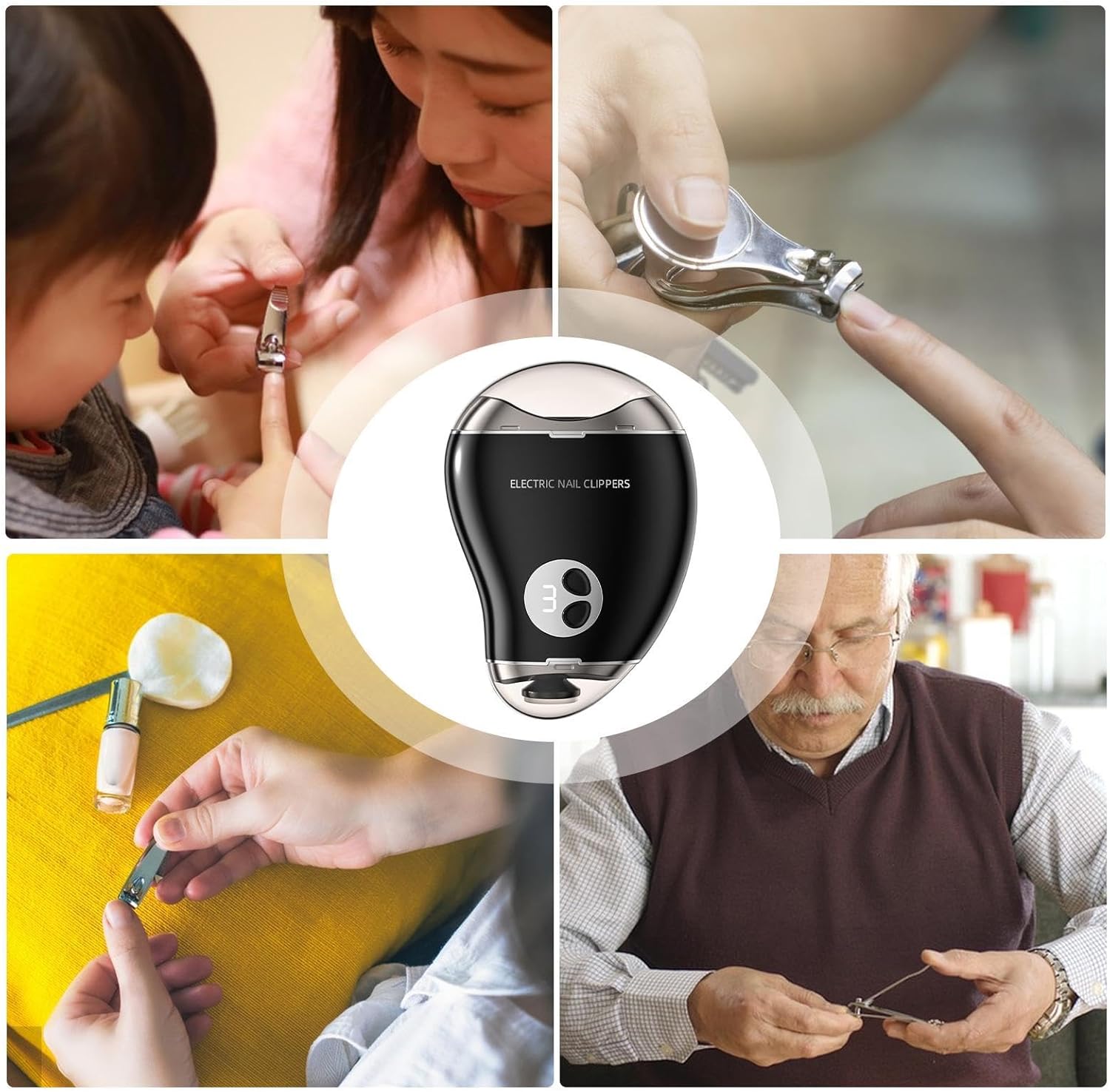 electric nail clipper, automatic nail cutter, nail trimmer for adults