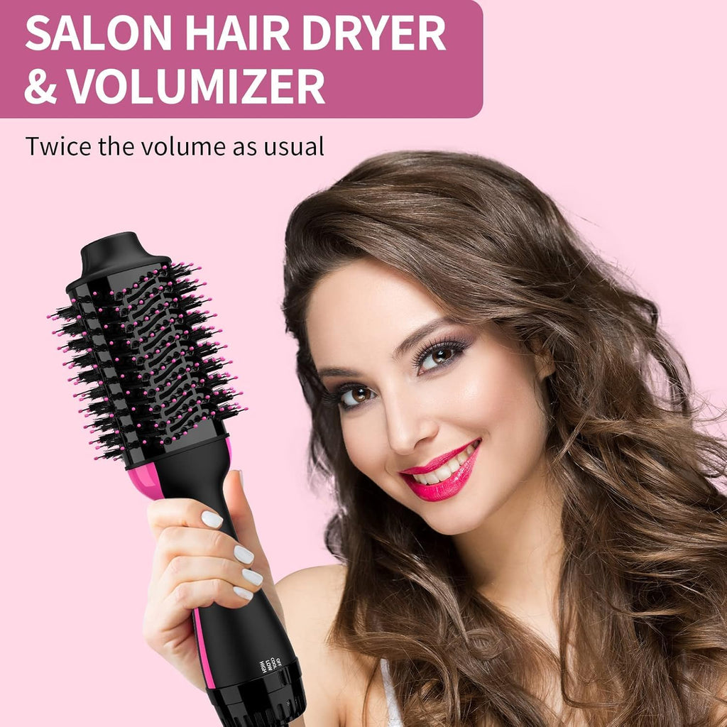 Nirogin 4-in-1 Hot Air Brush Dryer and Volumizer for Smooth, Bouncy Hair