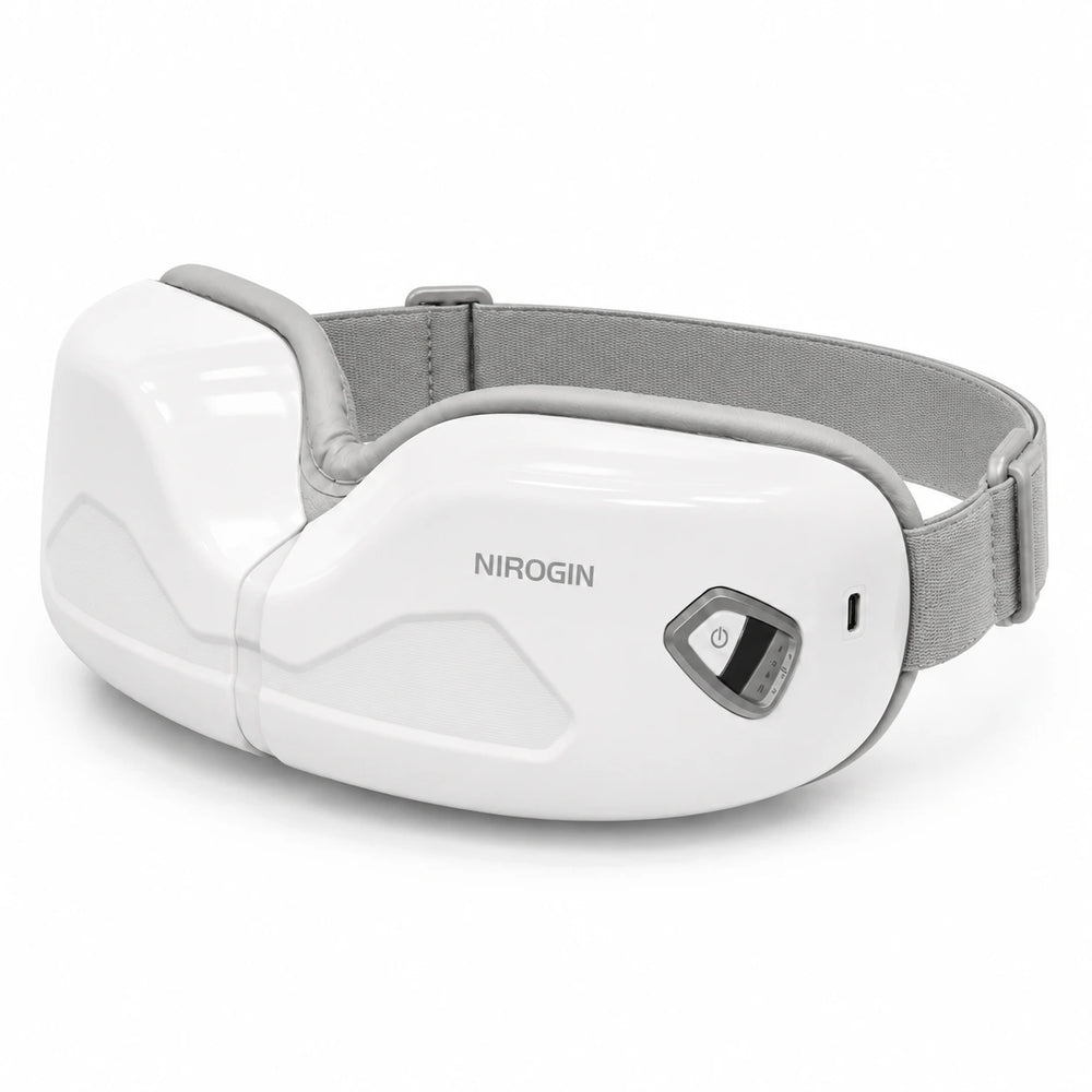 Nirogin Electric Eye Massager with Heat & Bluetooth Music – USB Rechargeable, 180° Foldable