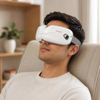 Nirogin Electric Eye Massager with Heat & Bluetooth Music – USB Rechargeable, 180° Foldable