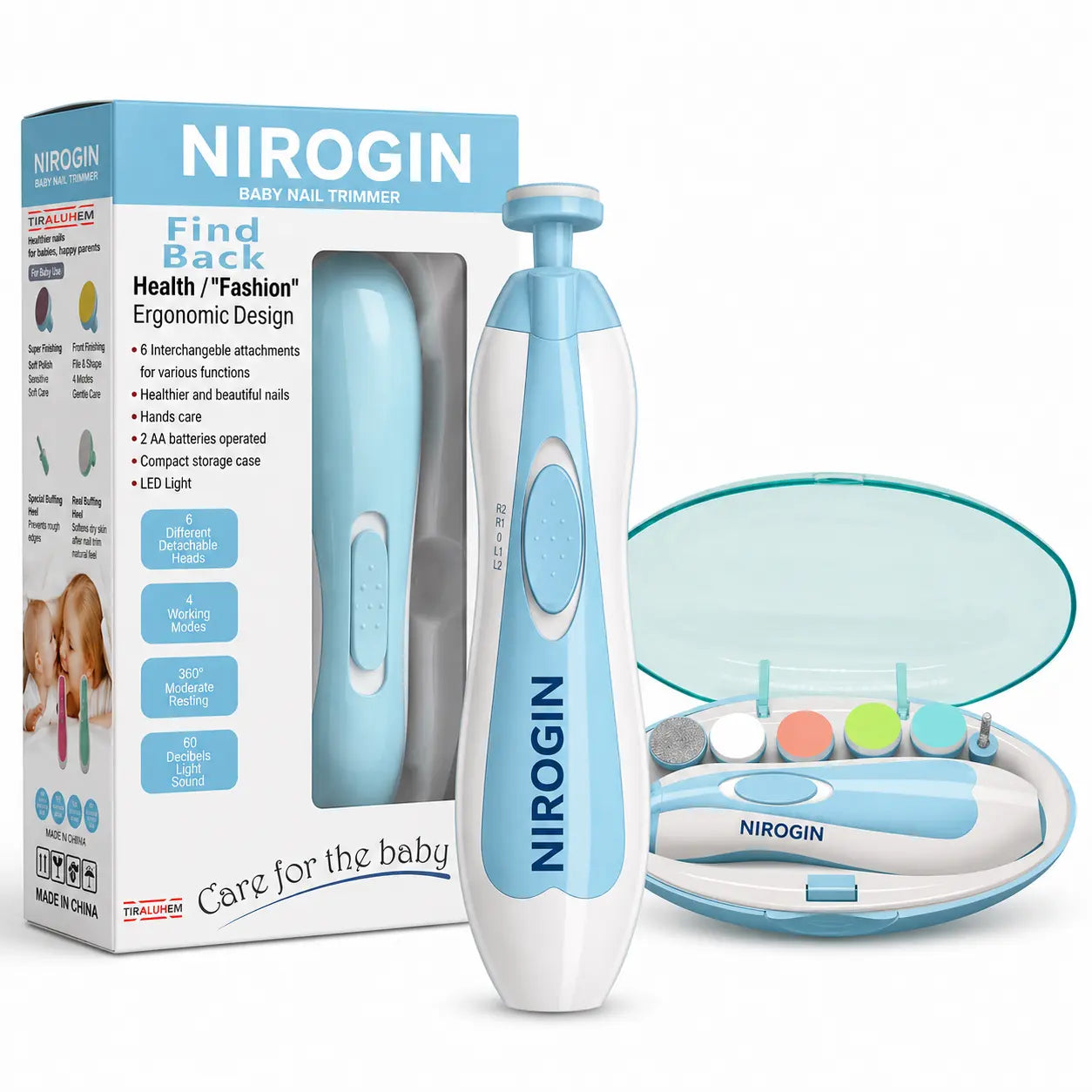 Nirogin Electric Baby Nail Trimmer Safe & Gentle Care Set