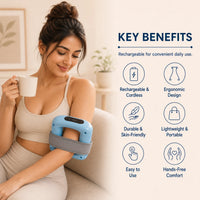 Nirogin Rechargeable Fascia Massage Ring–Portable Deep Tissue Muscle Massager for Back, Neck, Shoulder, Arms & Legs