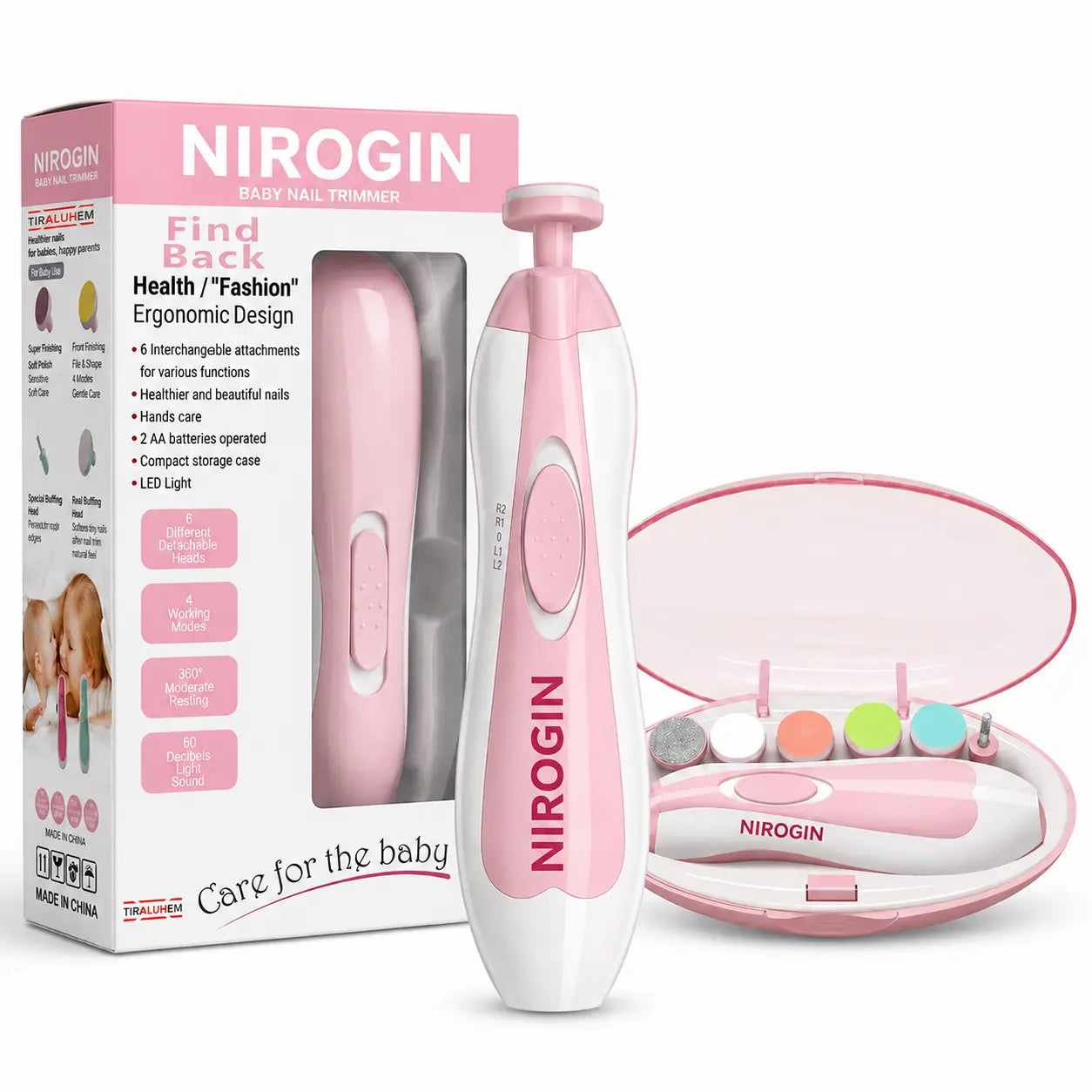 Nirogin Electric Baby Nail Trimmer Safe & Gentle Care Set
