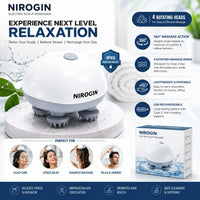 Nirogin Electric Scalp Massager with 4 Rotating Heads