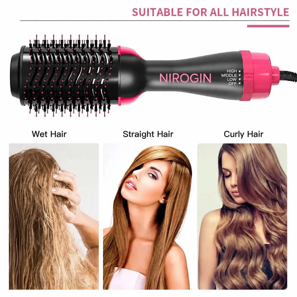 Nirogin 4-in-1 Hot Air Brush Dryer & Hair Volumizer