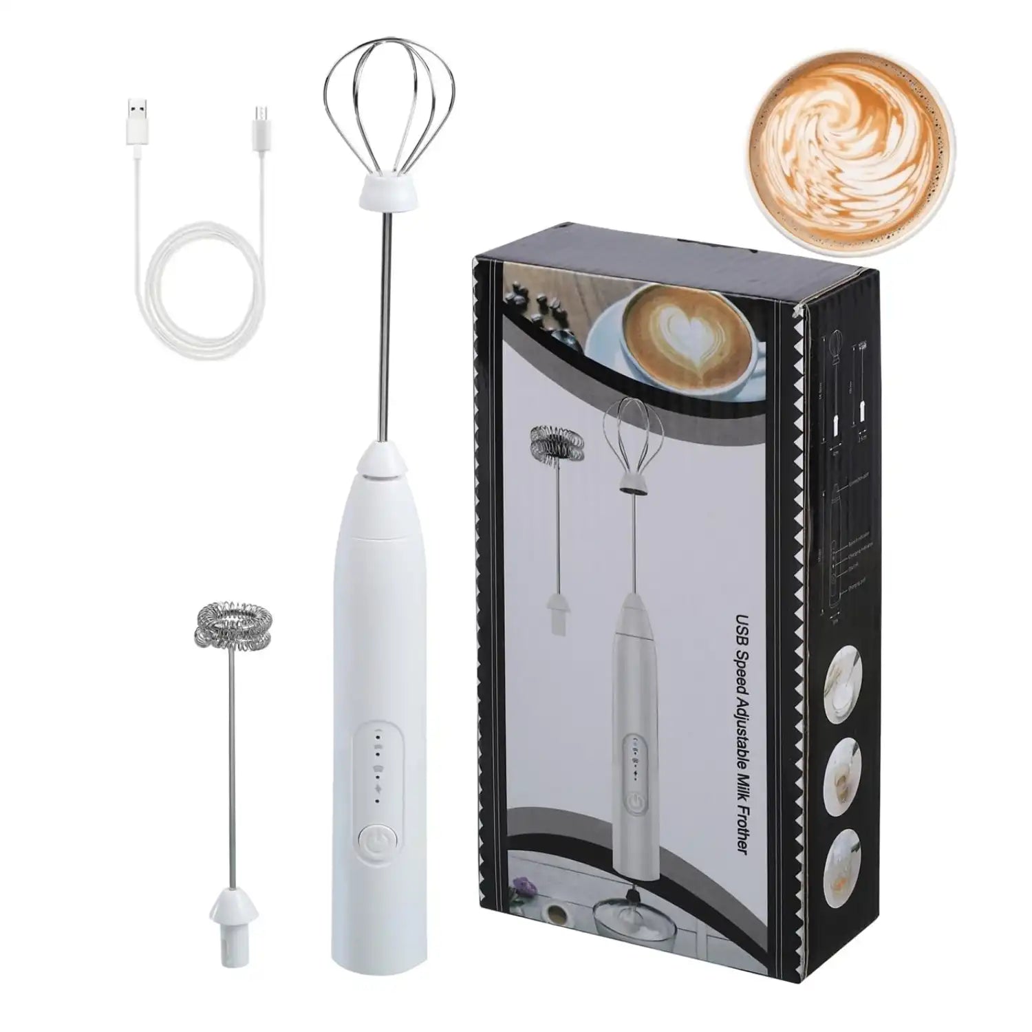 Nirogin Electric Coffee Beater Rechargeable Milk Frother