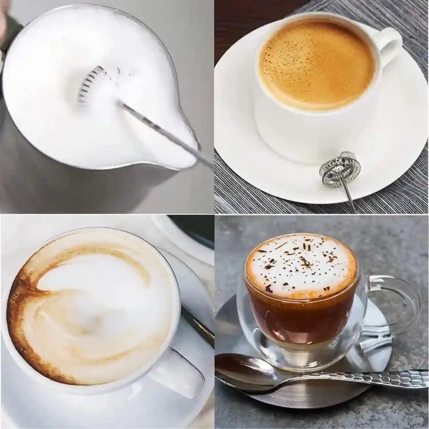 Nirogin Electric Coffee Beater Rechargeable Milk Frother