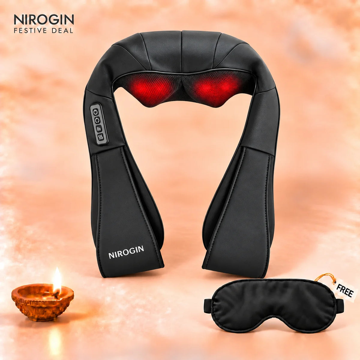 Nirogin Shiatsu Neck and Shoulder Massager with Heat