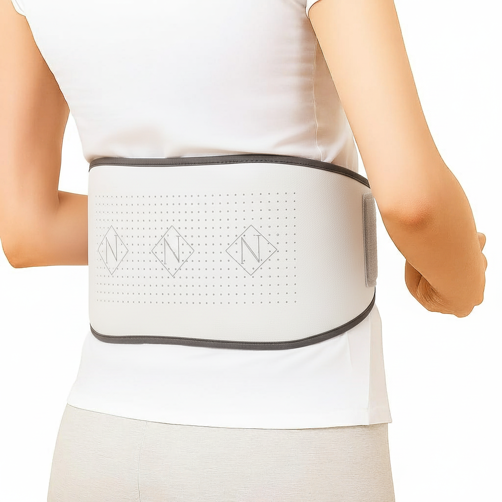 Electric back and waist massage belt with custom heat and vibration modes