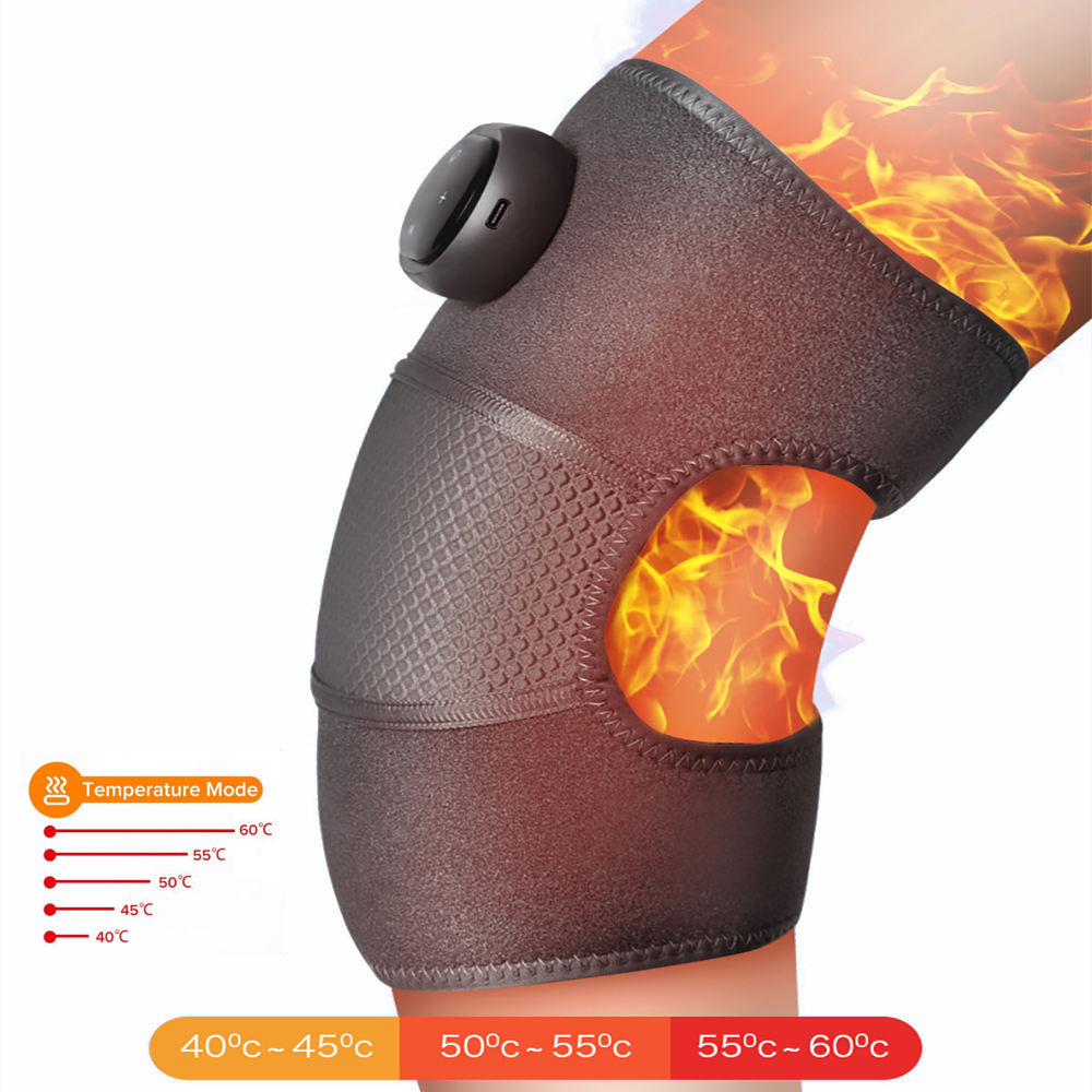 Vibration knee massager wrap for relaxation and flexibility
