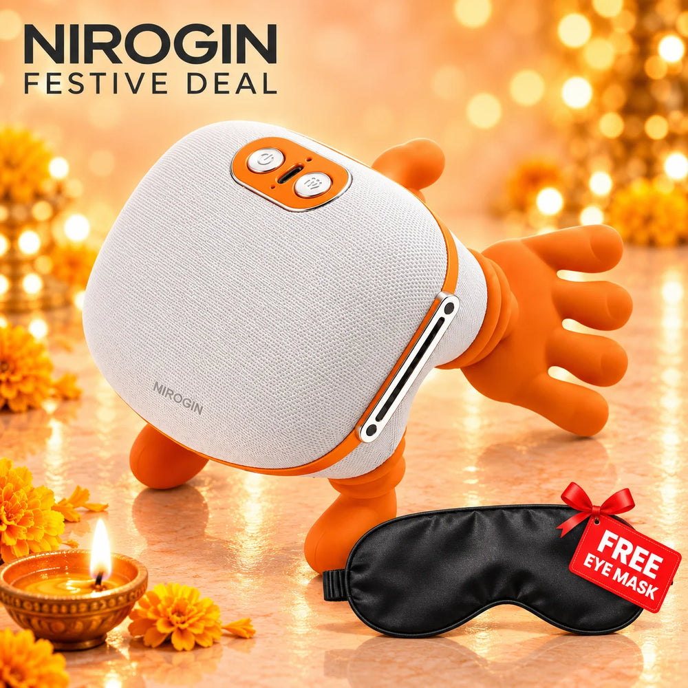 Nirogin Rechargeable Neck & Shoulder Massager – Cordless Deep Kneading Massager