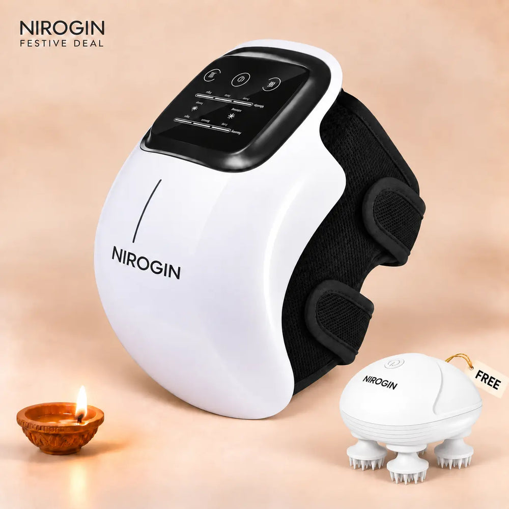 Nirogin Electric Knee Massager with Vibration & Heat Therapy