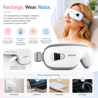 Nirogin Eye Massager with Heat, Vibration & Bluetooth Music