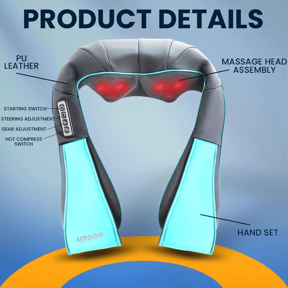 Nirogin Shiatsu Neck and Shoulder Massager with Heat
