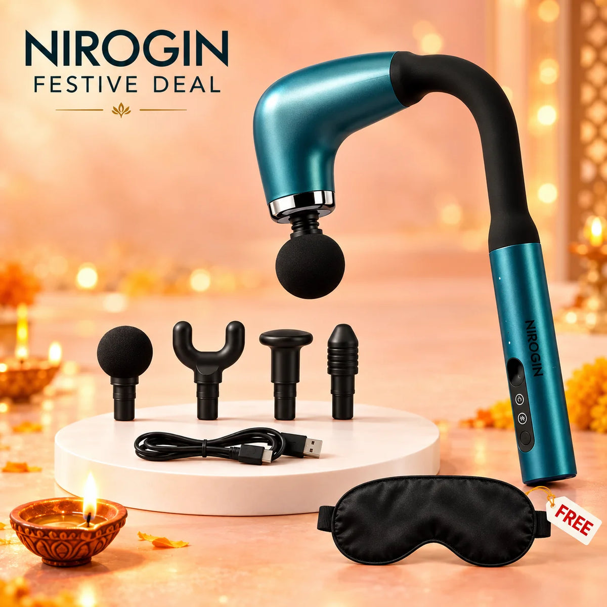 Nirogin Deep Tissue Massage Gun – 9-Speed Muscle Relief