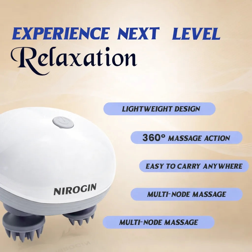 Nirogin Electric Scalp Massager with 4 Rotating Heads