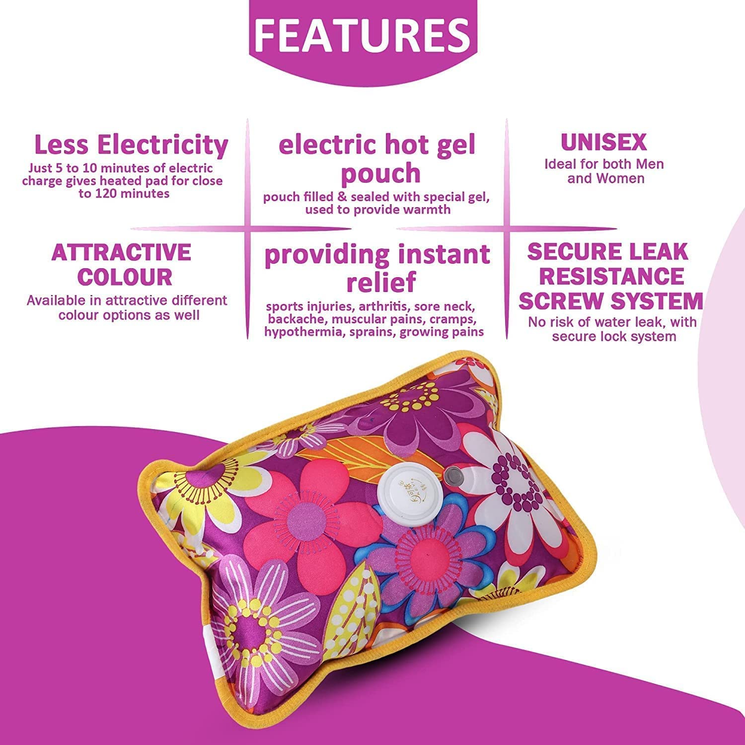 Electric hot water bag for menstrual pain relief