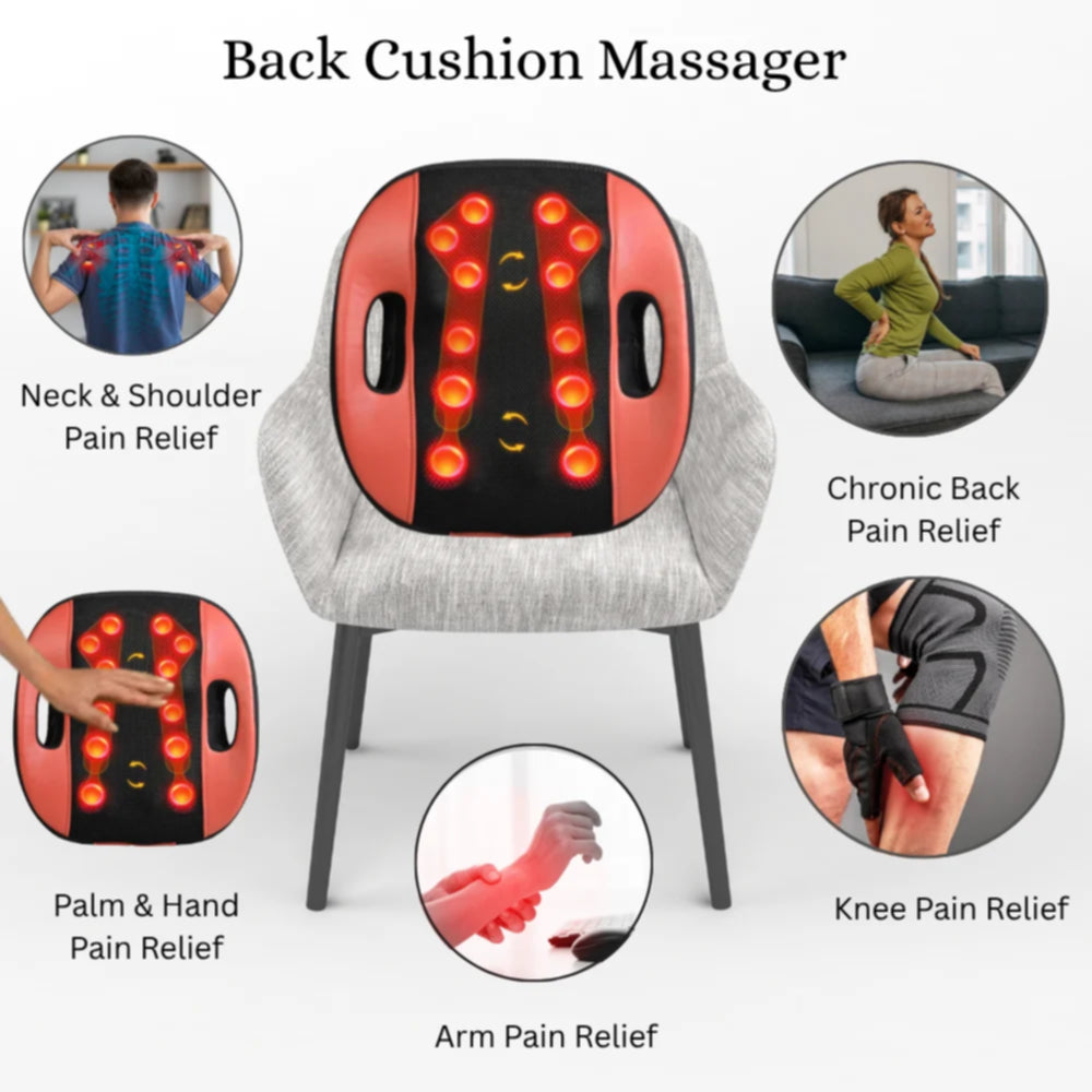 Nirogin heated massage cushion for car and home use